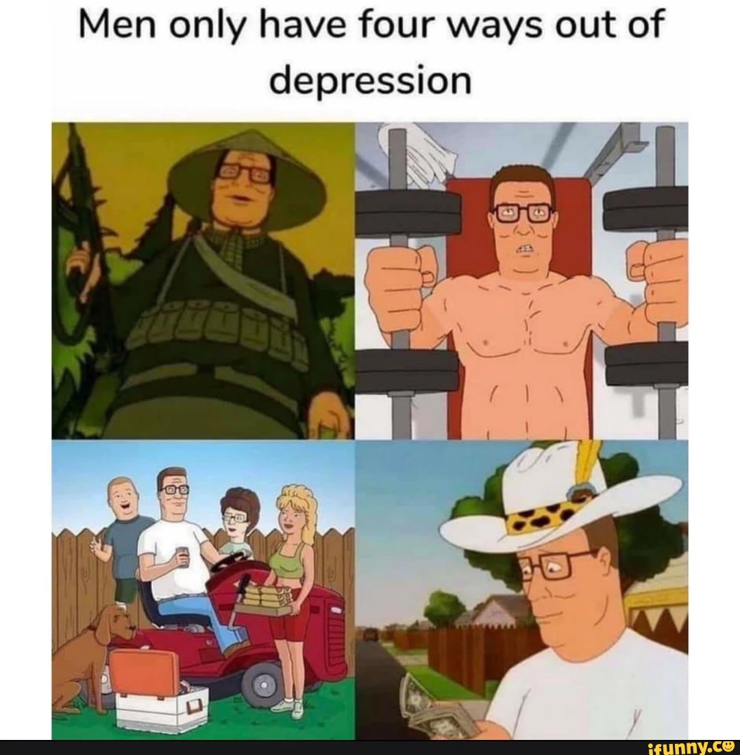 Men only have four ways out of depression