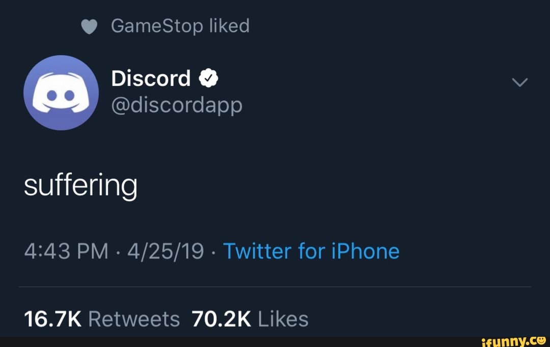 O Gamestop Liked Discord 4 43 Pm 4 25 19 Twitter For Iphone