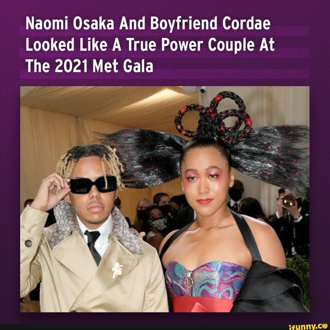 Naomi Osaka and Cordae at the Met Gala 2021