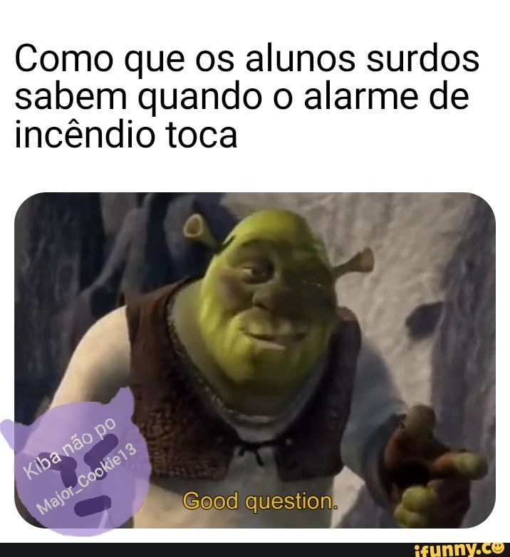 Como que os alunos surdos
sabem quando o alarme de
incêndio toca