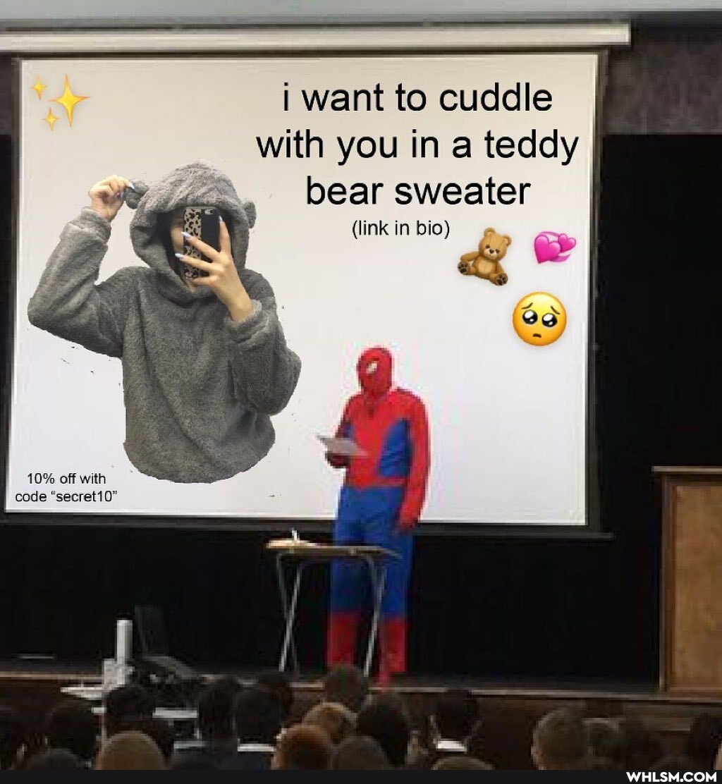 i want to cuddle with you in a teddy
bear sweater
(link in bio)
10% off with code 'secret10