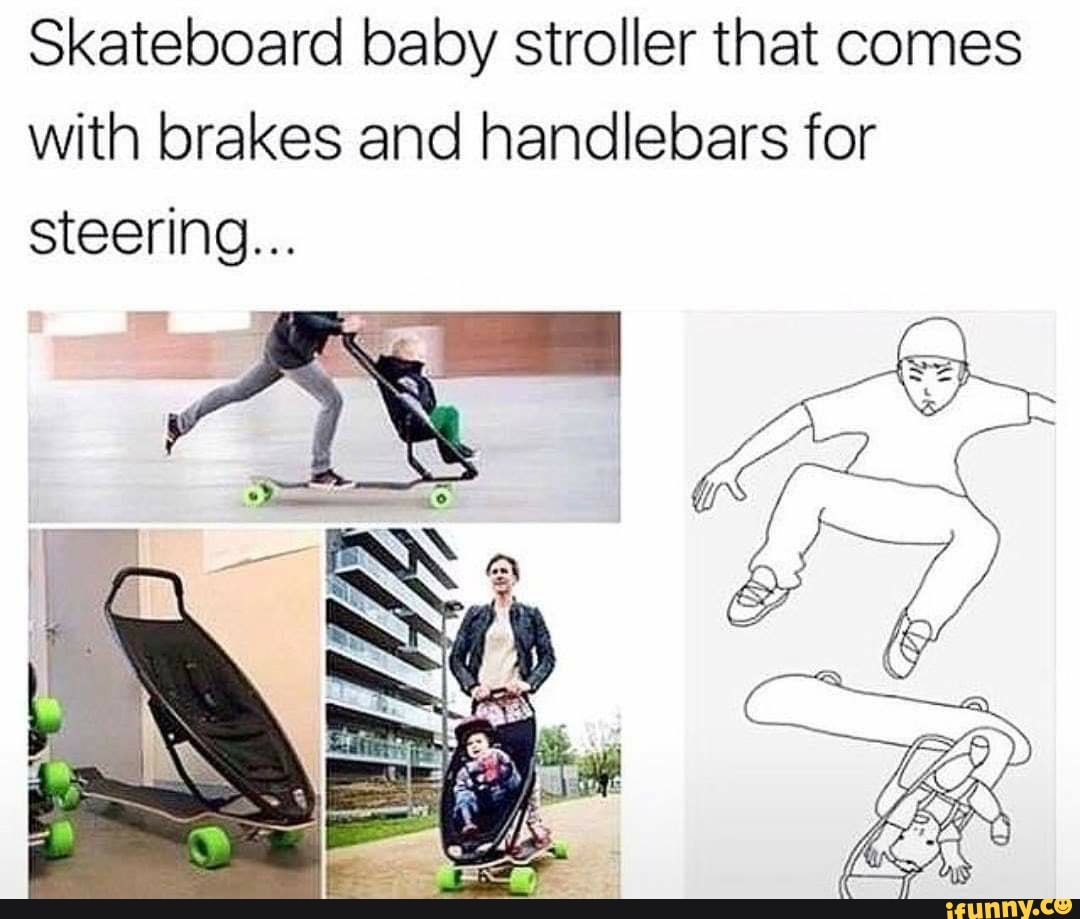 skateboard stroller