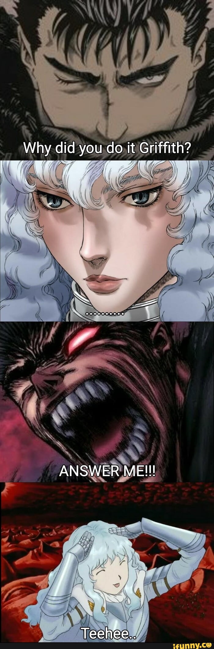 Griffith Rizz Berserk memes memes. The best memes on iFunny