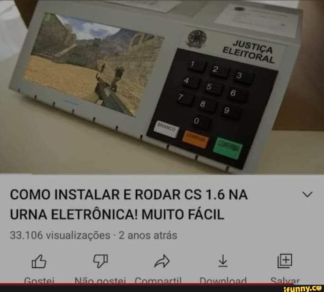 COMO INSTALAR E RODAR CS NA URNA ELETRÔNICA MUITO FÁCIL visualizações anos atrás