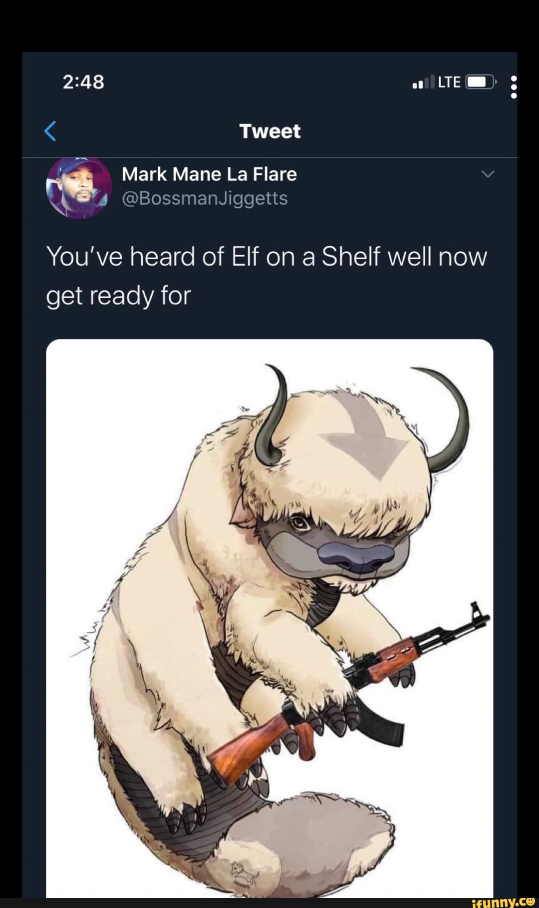 Tweet Mark Mane La Flare
You've heard of Elf on a Shelf well now
get ready for