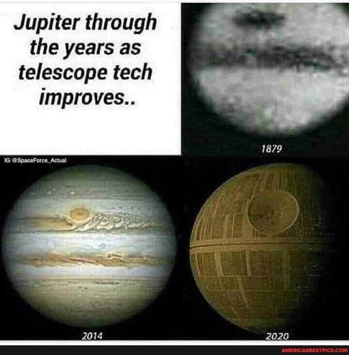 Jupiter through the years as telescope tech improves..
@SpaceForce Actual