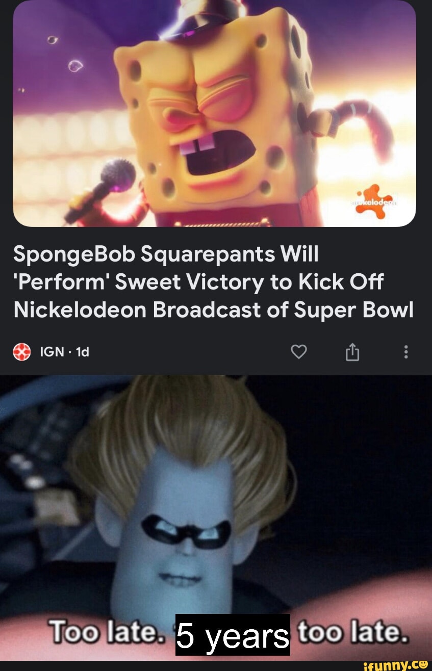 nickelodeon super bowl sweet victory time