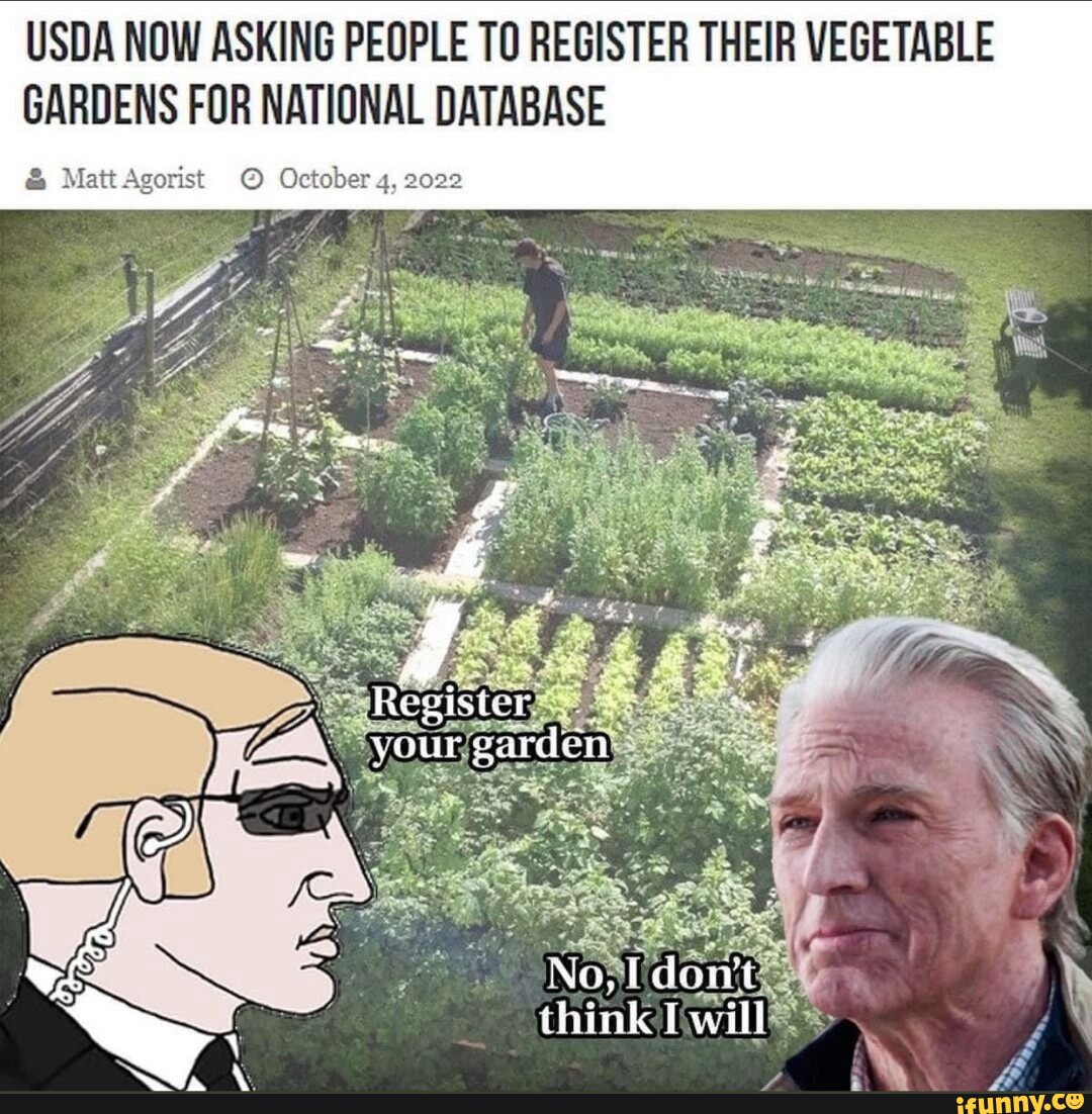 USDA NOW ASKING PEOPLE TO REGISTER THEIR VEGETABLE GARDENS FOR NATIONAL
