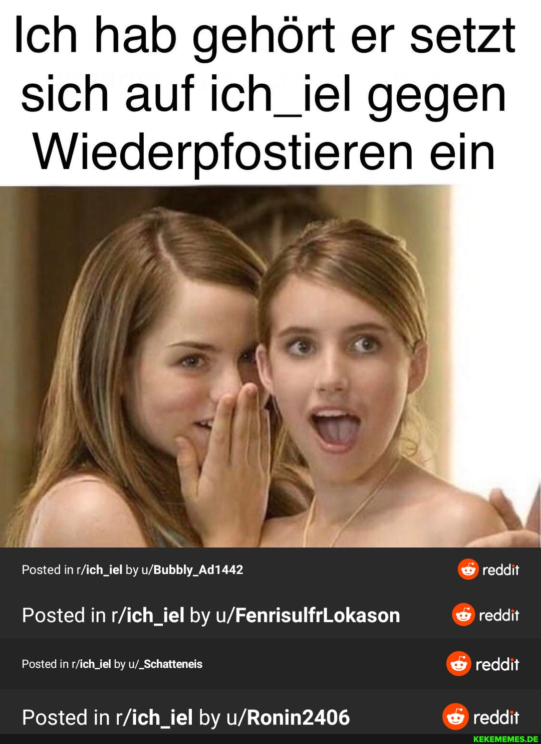 Ich hab gehört er setzt
sich auf ich_iel gegen
Wiederpfostieren ein
Posted in by
Posted in by
Posted in ich_iel by _Schatteneis reddit
Posted in by