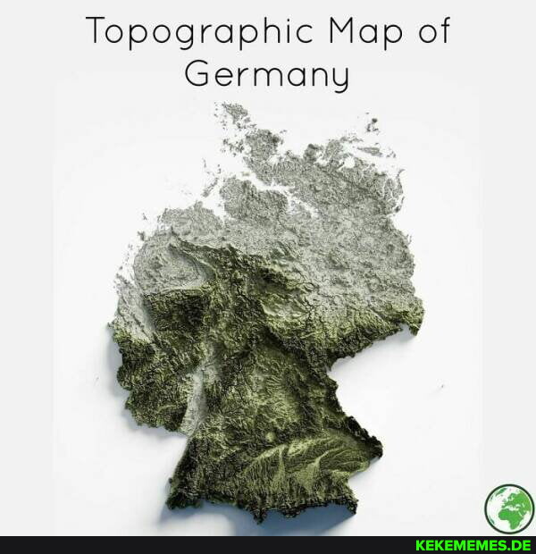Topographic Map of Germany