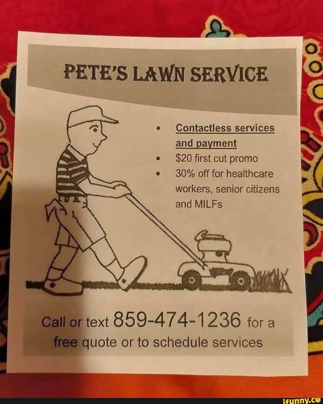 PETE'S LAWN SERVICE o e Contactless services and payment e