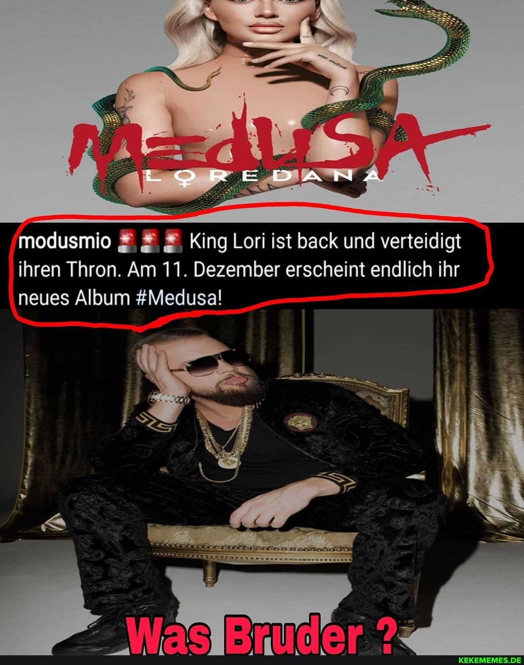 LOREDAMA
modusmio & King LLori ist back und verteidigt ihren Thron. Am 11. Dezember erscheint endlich ihr neues Album #Medusa!
cd