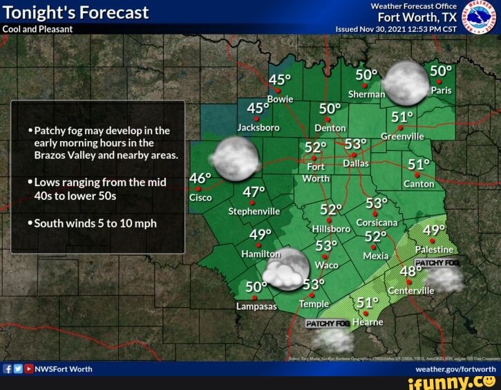Weather Forecast Office Tonight's Forecast Fort Worth, TX Cool and