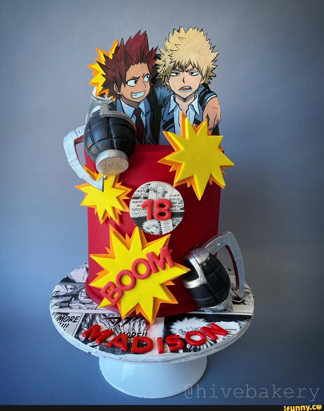 My Hero Academia (Boku no Hiro Academia) Kirishima and Bakugo cake - iFunny