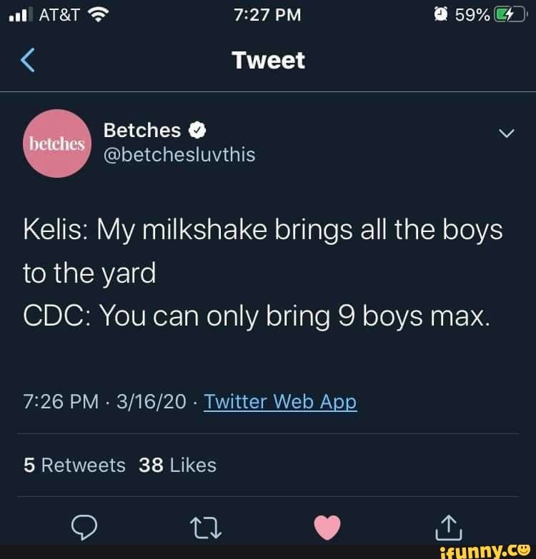 My milkshake brings all the boys