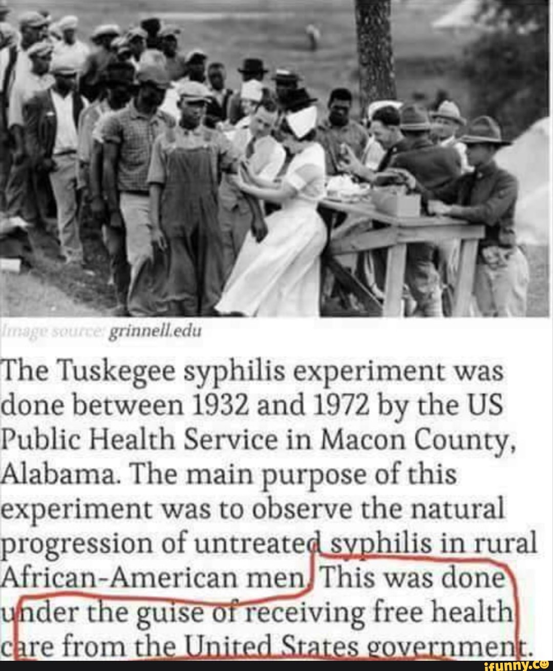 what year was the tuskegee experiment