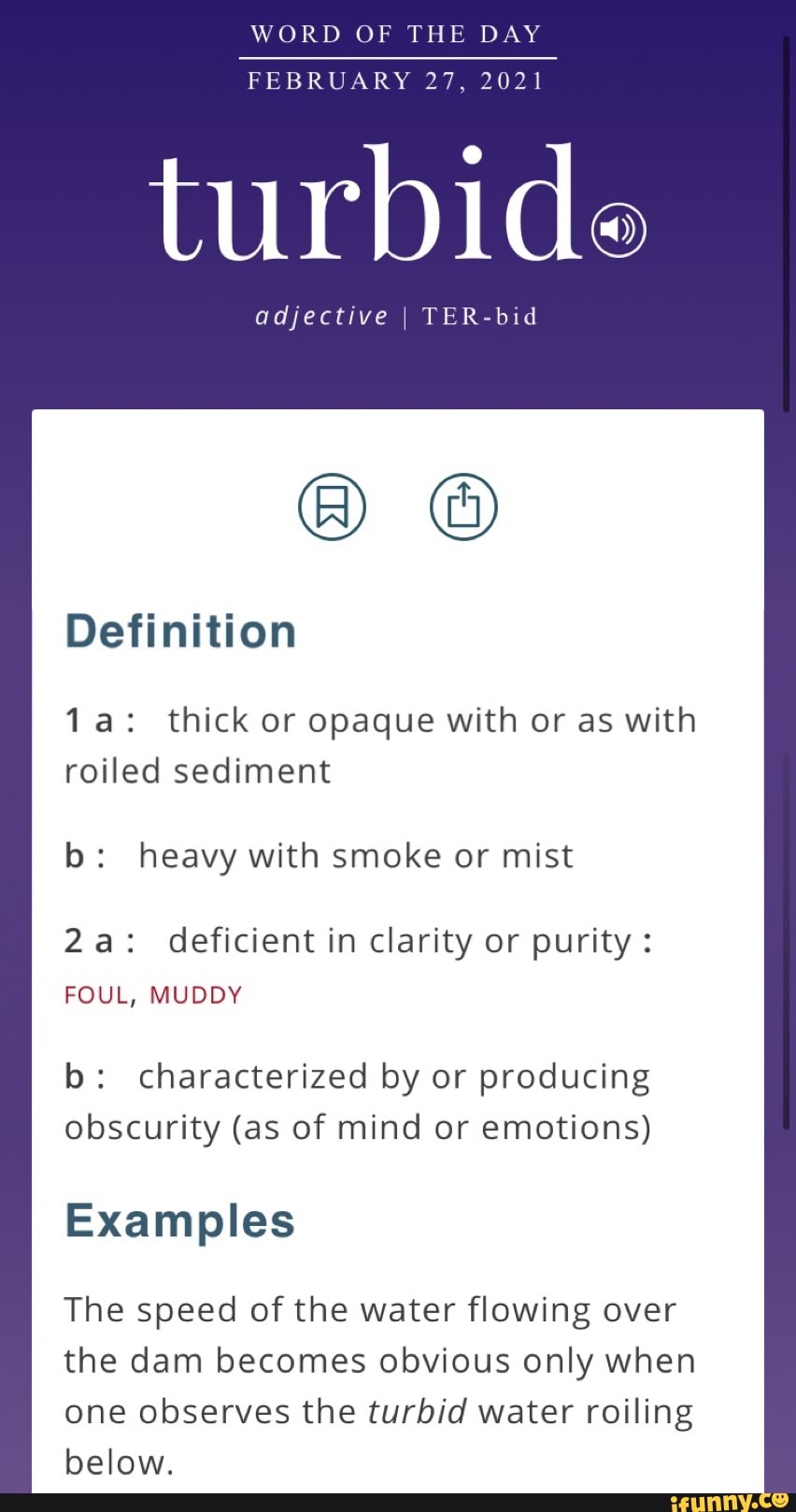 word-of-the-day-february-27-2021-turbide-adjective-i-ter-bid-definition-thick-or-opaque-with-or
