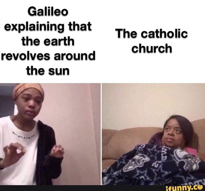 Galileo explaining that the earth revolves around the sun The catholic ...