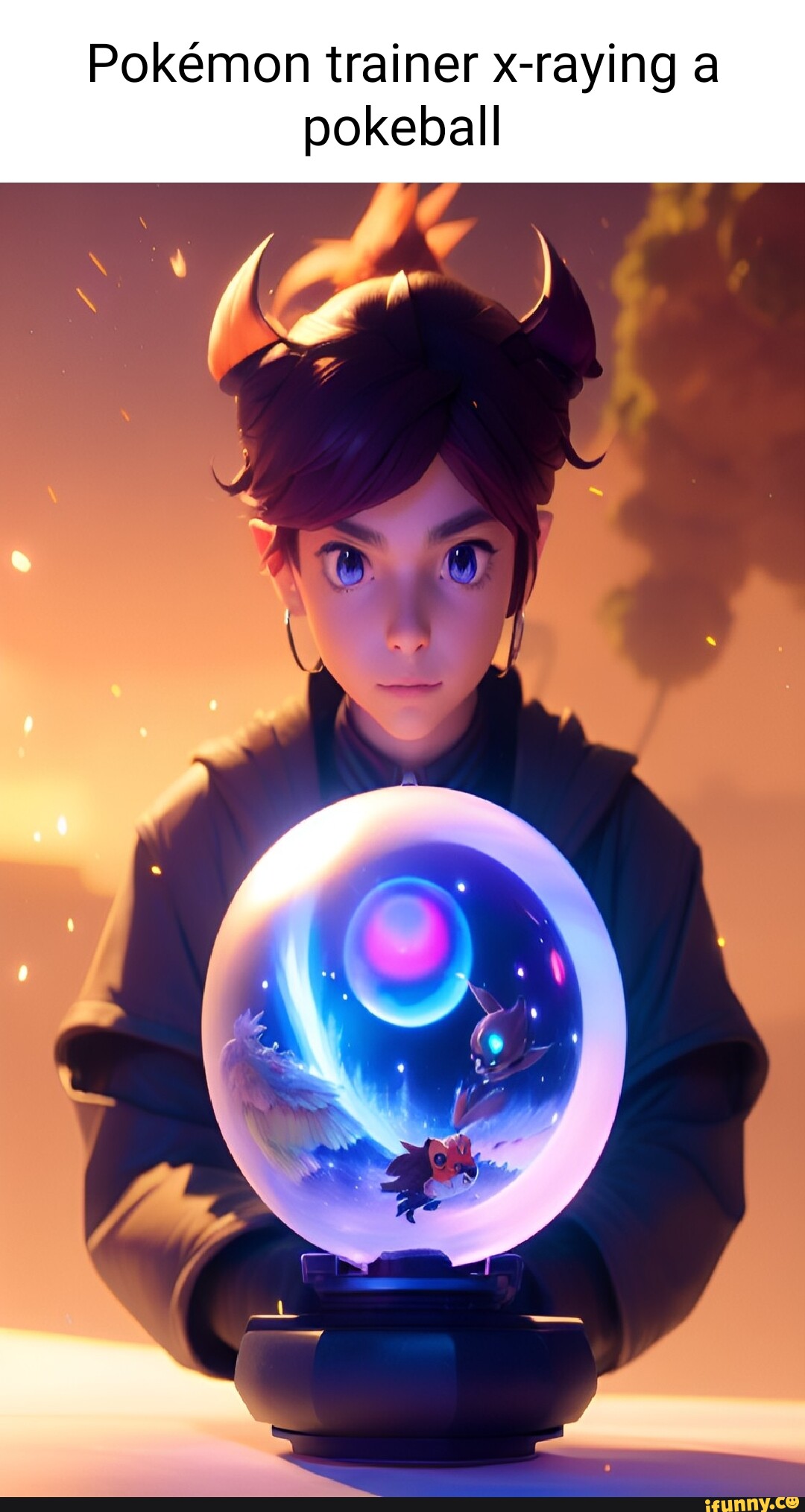 Pokemon trainer x-raying pokeball - iFunny