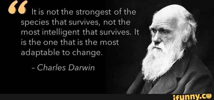 6 It is not the strongest of the species that survives, not the most ...