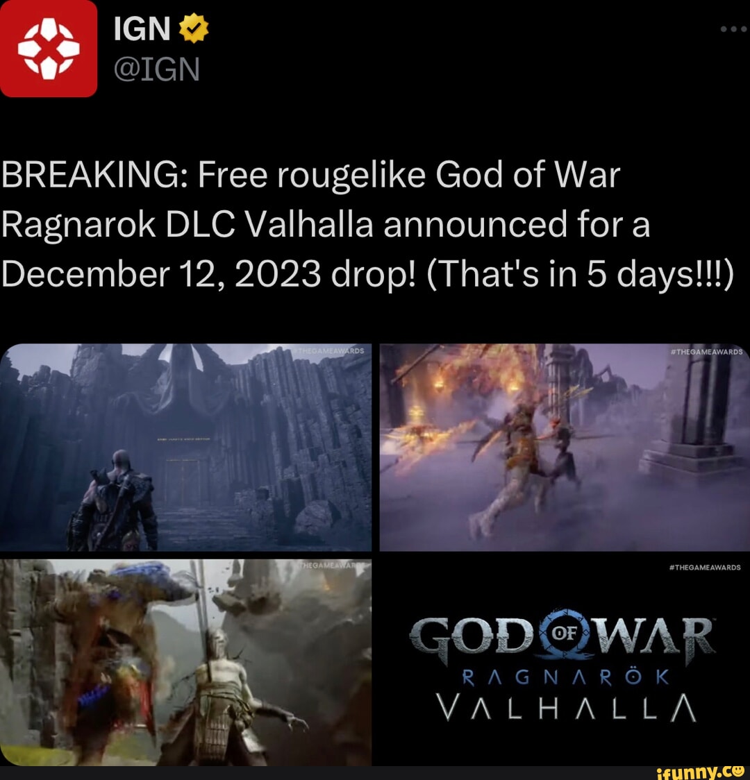 God of War Ragnarok: Valhalla countdown - Exact start time and
