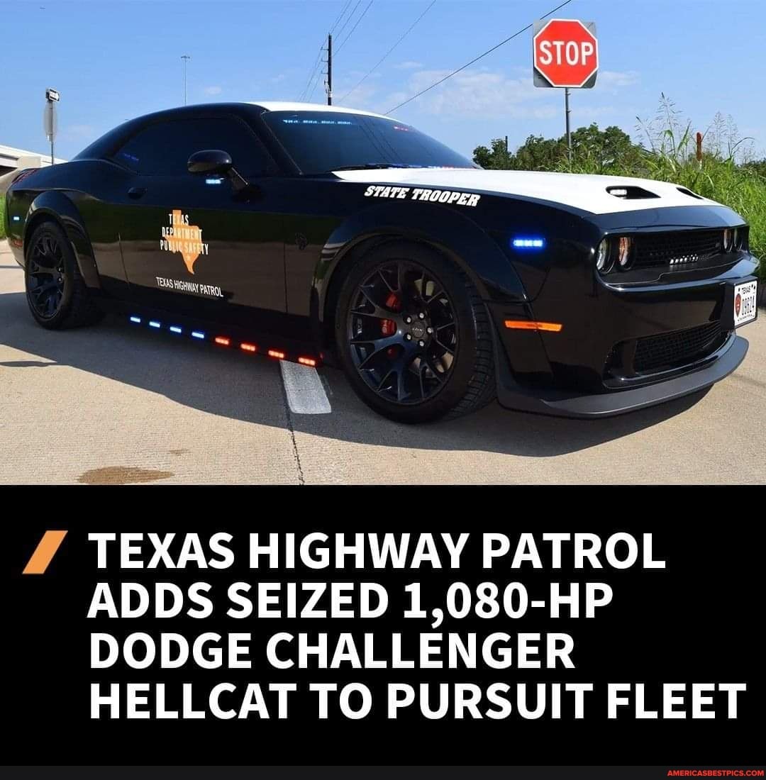 Texas Highway Patrol Adds Seized 1080 Hp Dodge Challenger Hellcat To Pursuit Fleet Americas 3082