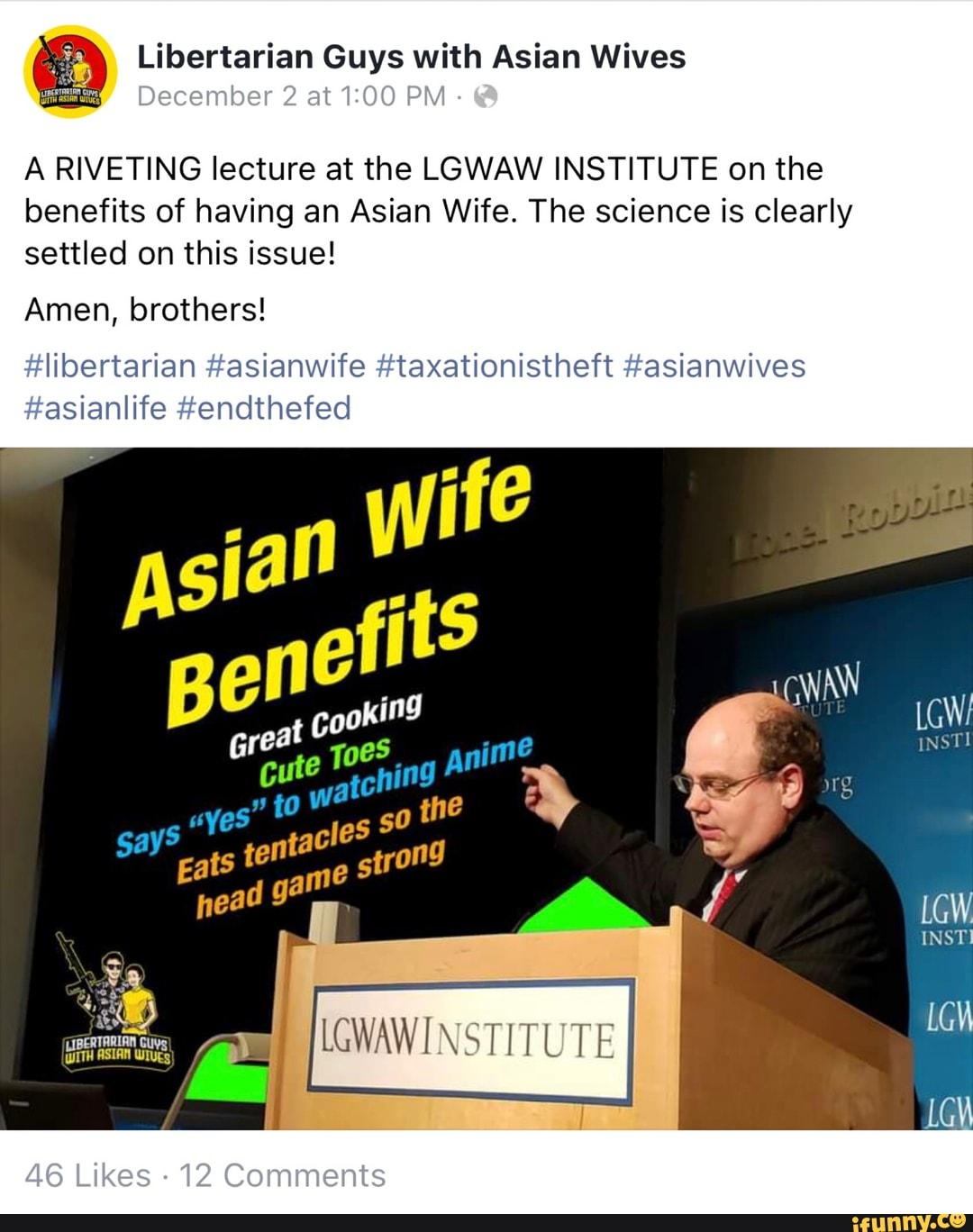 Libertarian Guys With Asian Wives December 2 At PM A RIVETING Lecture ...