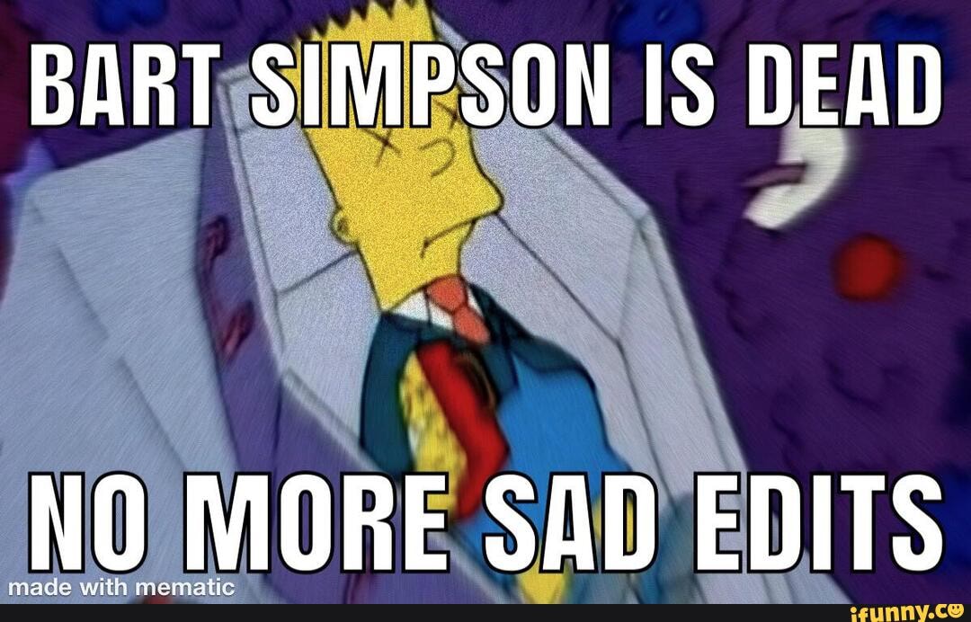 Sad Bart Simpson edit
