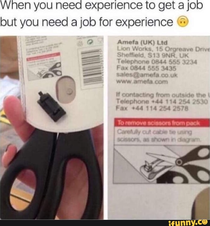 When you need experience to get a Job but you need a job for experience