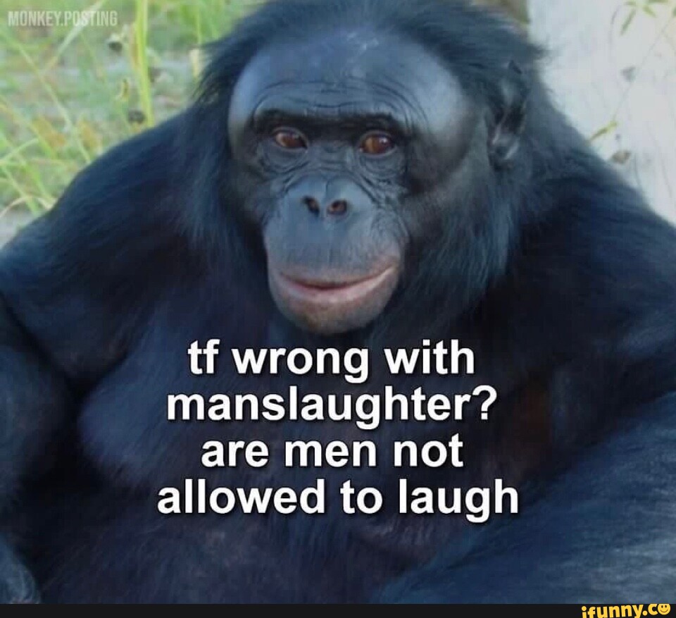 Tf wrong with manslaughter? are men not allowed to laugh - iFunny