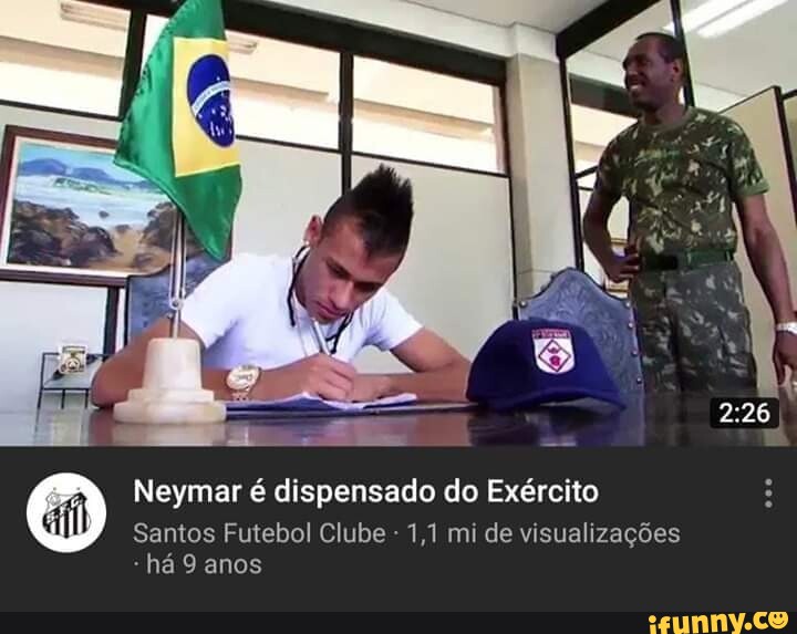 Neymar é Dispensado Do Exército Santos Futebol Clube - 1,1 Mi De ...