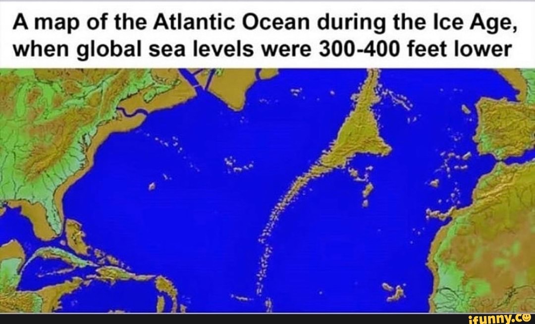 Map Of Atlantic Ocean During Ice Age 