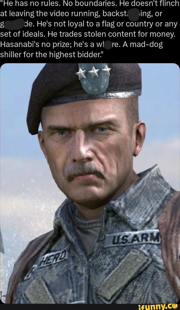 "He has no rules. No Boundaries. He doesnt flinch at leaving the video ...