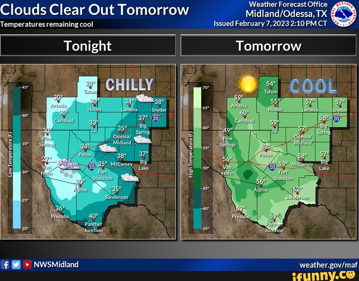 Weather Forecast Office Clouds Clear Out Tomorrow TX Temperatures