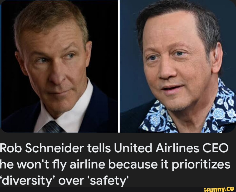 Rob Schneider Tells United Airlines CEO He Won't Fly Airline Because It ...