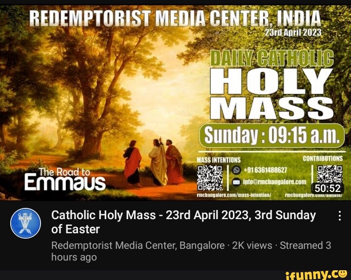 REDEMPTORIST MEDIACENTER. INDIA. HOLY MASS 'Sunday a.m. The'Road to I