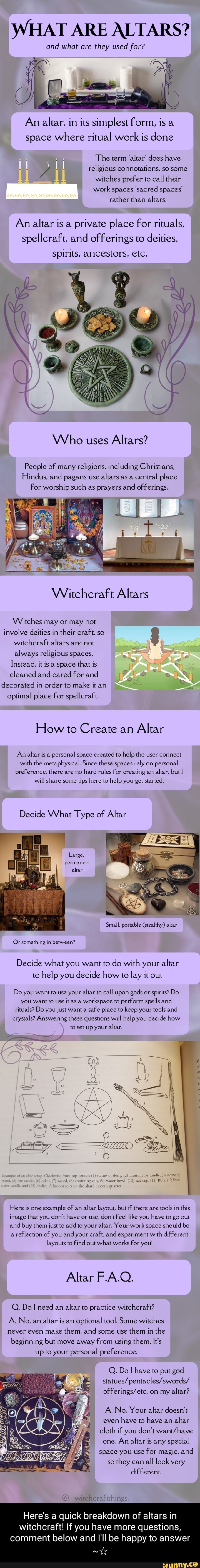 WHAT ARE ALTARS? and what are they used for? An altar, in its simplest