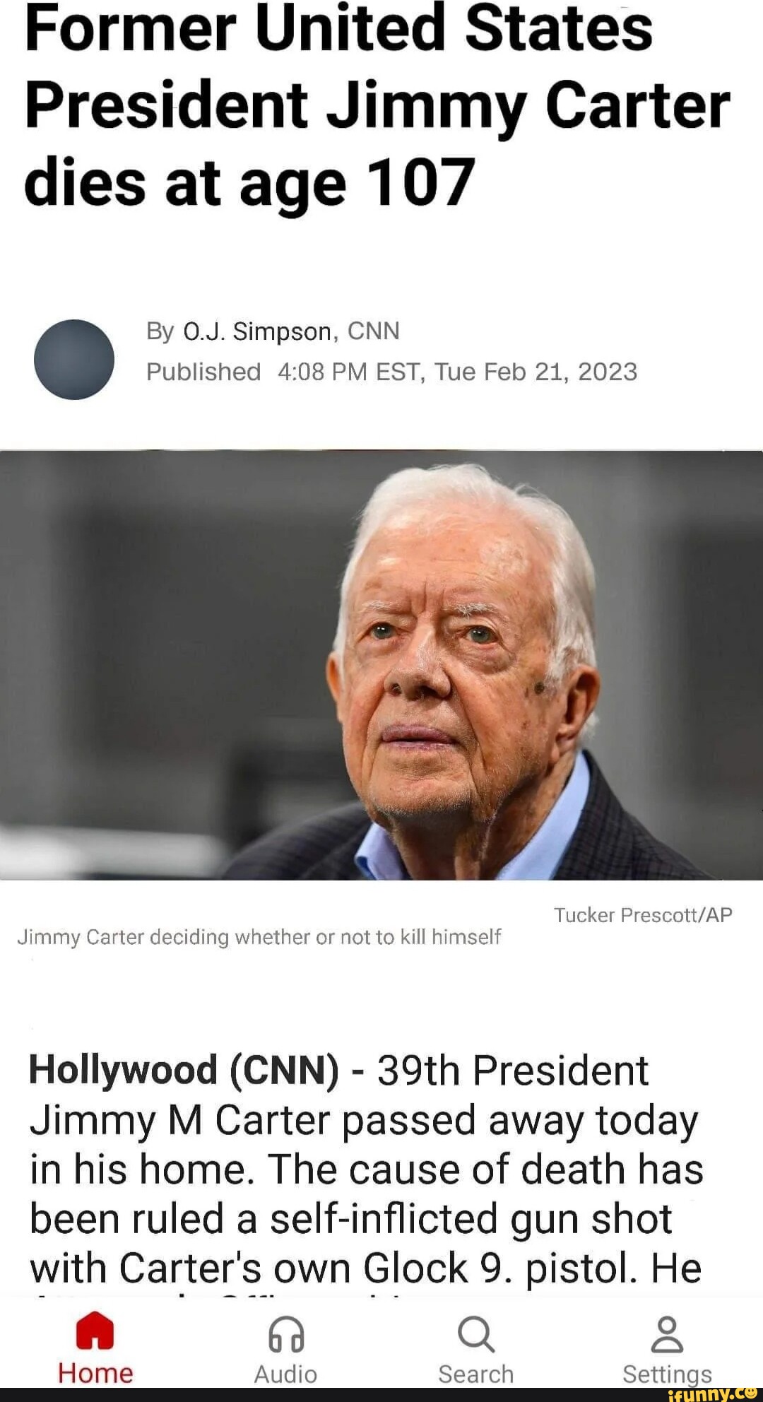 Former United States President Jimmy Carter dies at age 107 By O.J