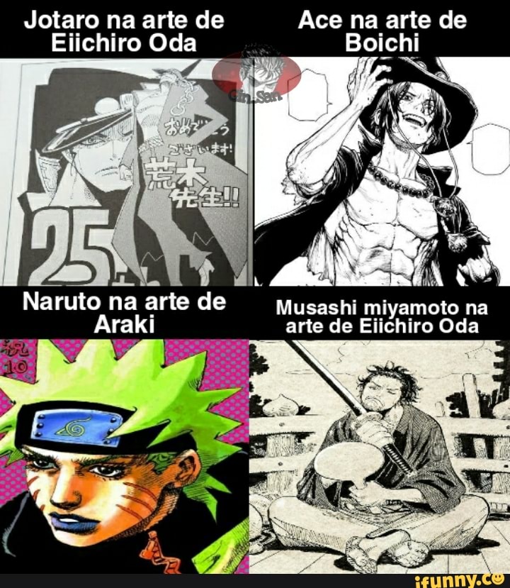 Jotaro Na Arte De Ice Na Arte De Eiichiro Oda Boichi Test Naruto Na Arte De Musashi Miyamoto Na