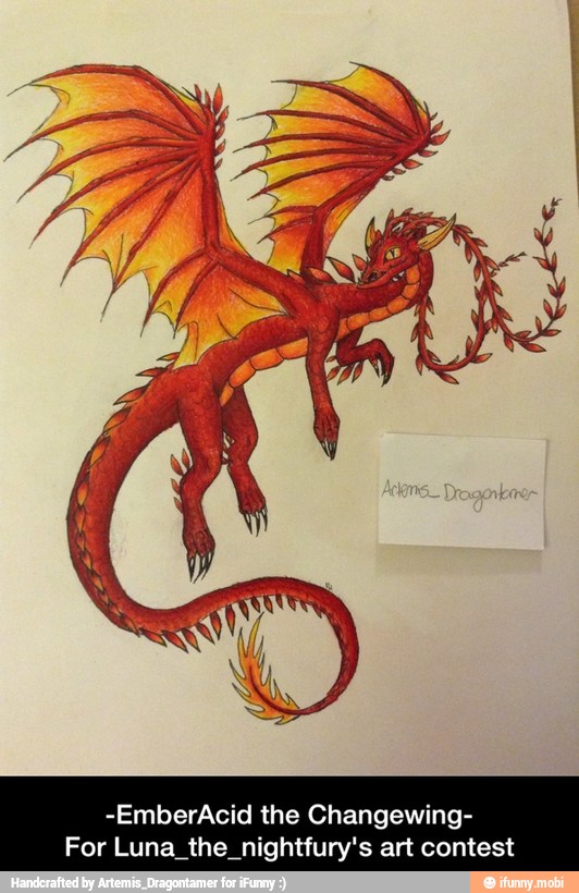 -EmberAcid the Changewing-
For Luna_the_nightfury's art contest - -EmberAcid the Changewing- For Luna_the_nightfury's art contest