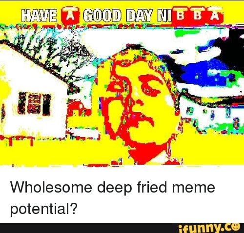 Wholesome deep fried meme potential? - iFunny