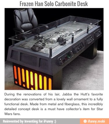 Frozen Han Solo Carbonite Desk
