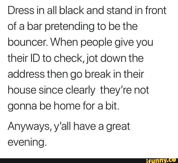 all black bar bouncer attire