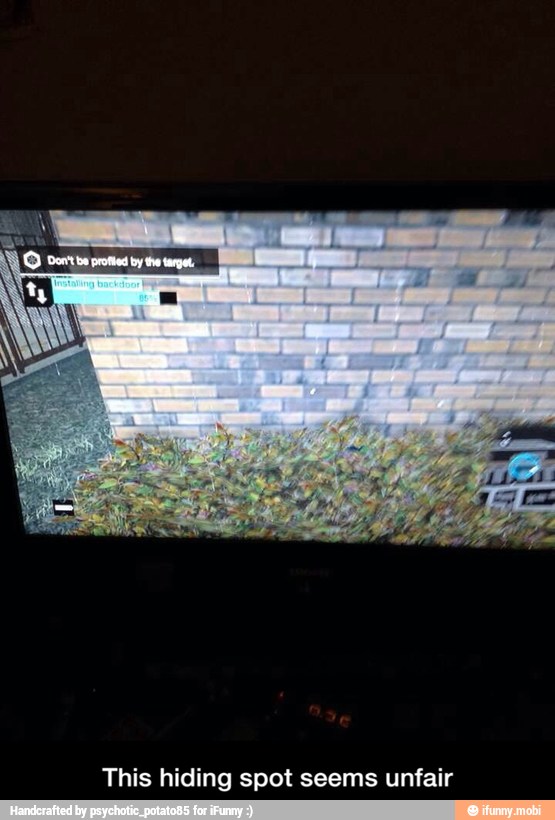 This hiding spot seems unfair - This hiding spot seems unfair