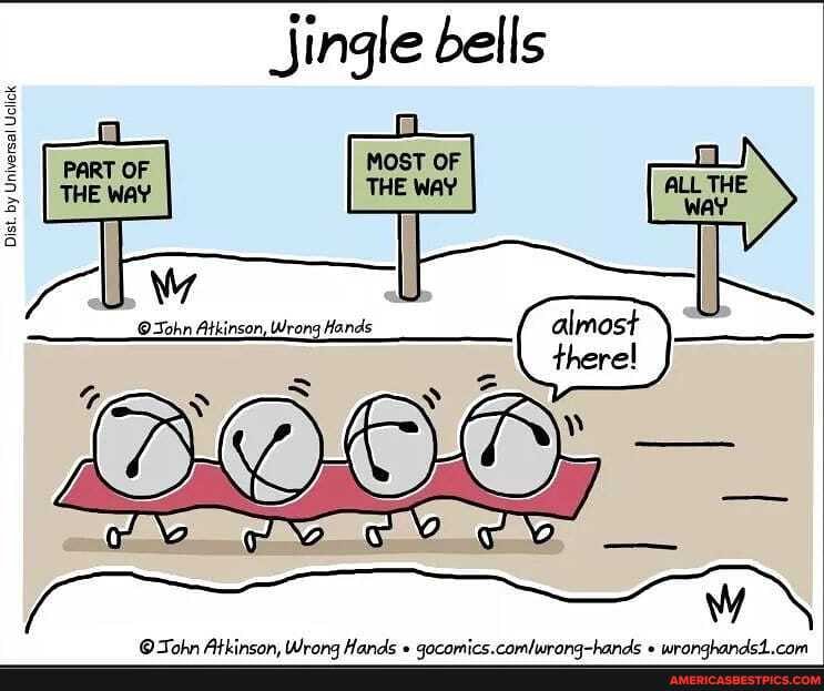 Dist. by Universal Universal Universal Universal Uclick
Jingle bells
Zohn Abkinson, Wrong Hands almost there!
% =