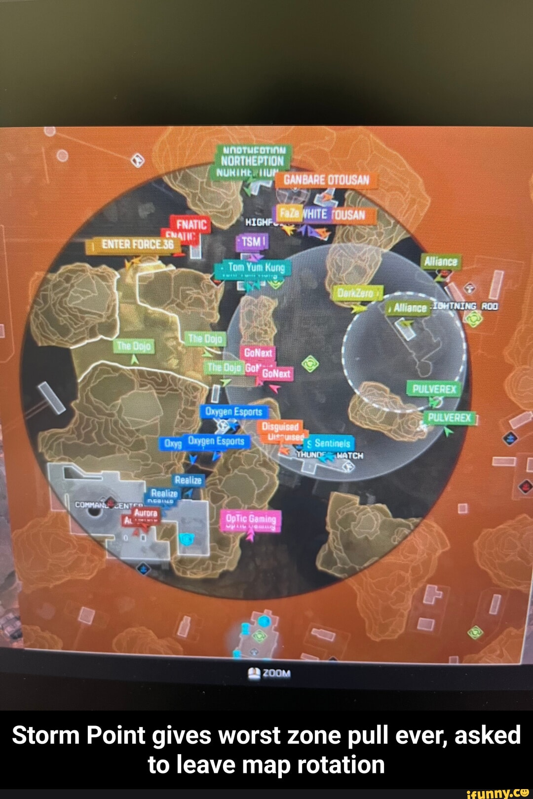 Storm Point gives worst zone pull ever, asked to leave map rotation ...