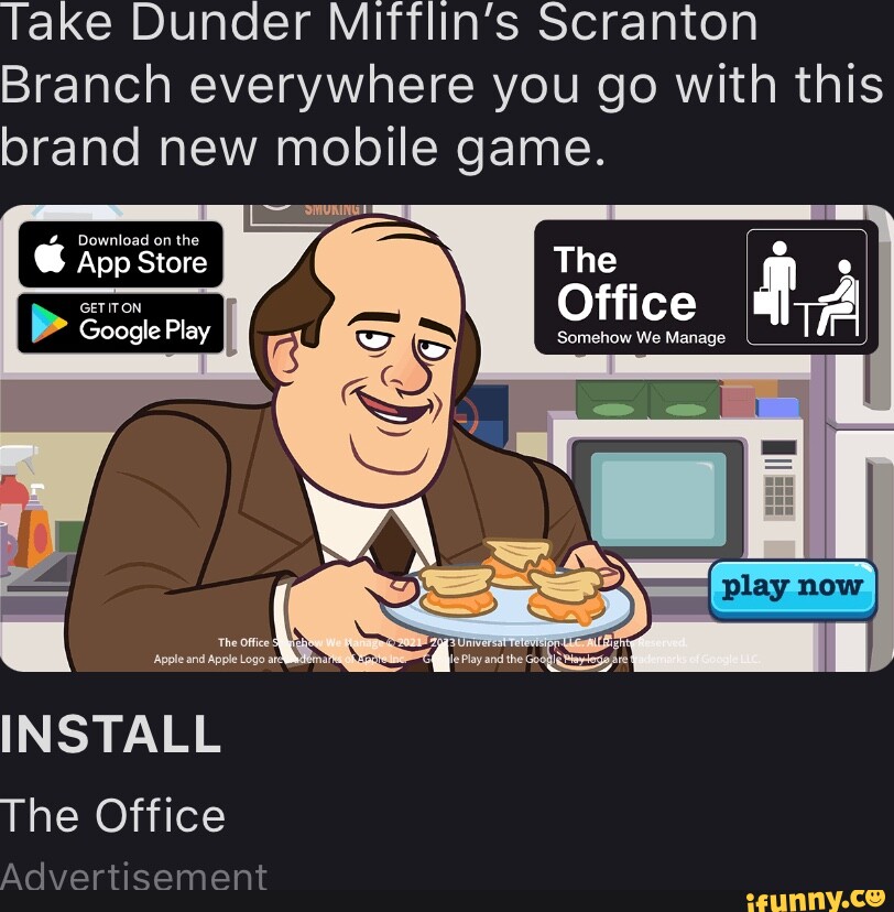 Take Dunder Mifflin's Scranton Branch everywhere you go with this brand new  mobile game. Download on