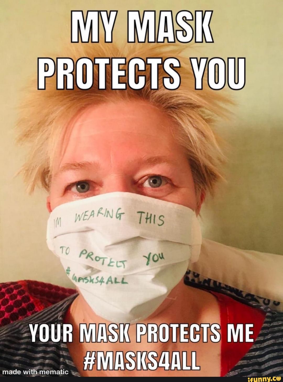 MY MASK PROTECTS YOU
YOUR MASK PROTECTS ME AMASKS4ALL
