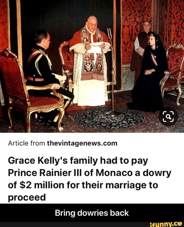 Article from thevintagenews.com Grace Kelly's family had to pay Prince ...