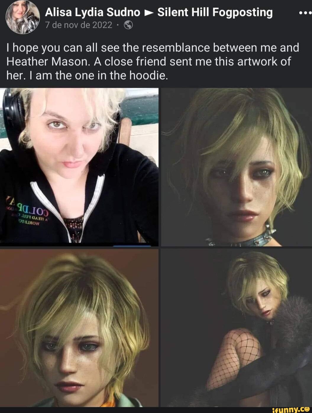 Alisa Lydia Sudno Silent Hill Fogposting 7 de nov de 2022 - I hope you ...